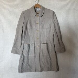 St. John Collection Longline Knit Jacket Women's Size 8 Pockets